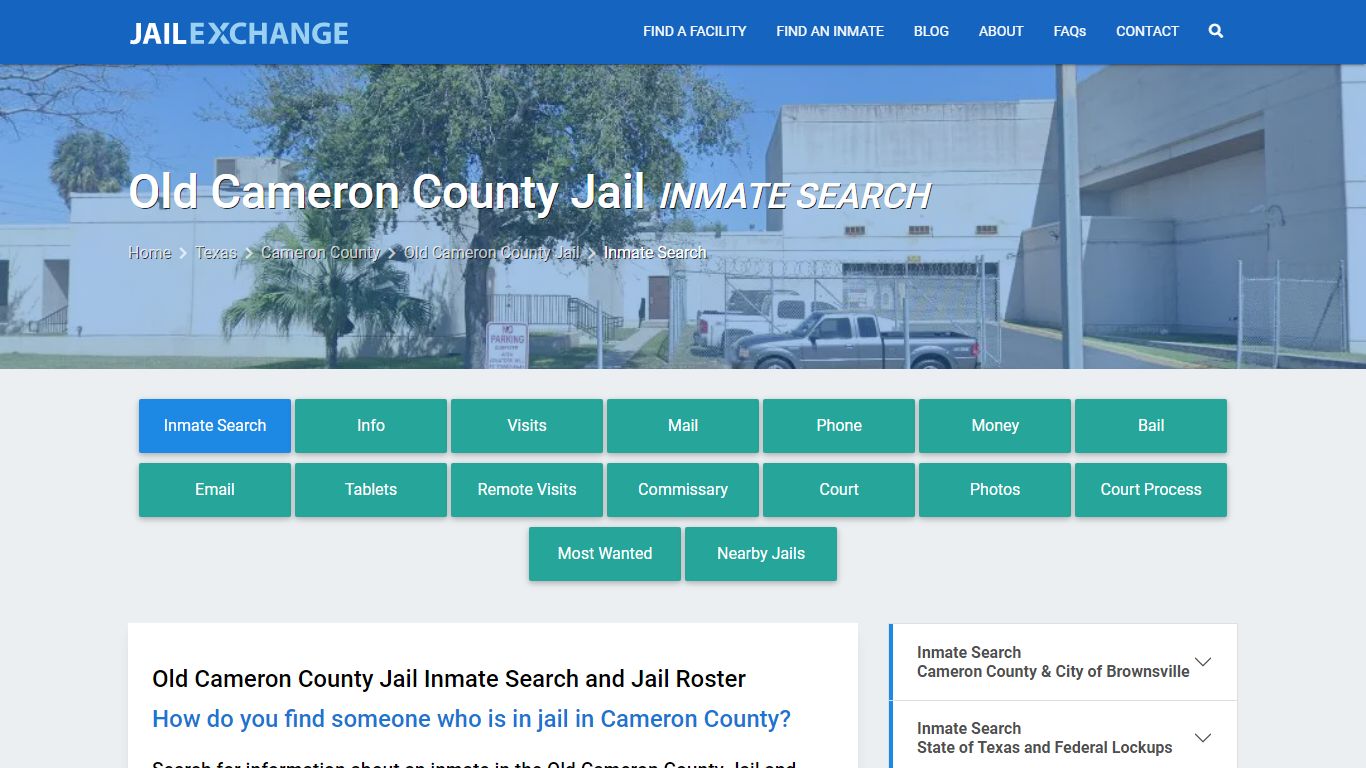 Old Cameron County Jail Inmate Search - Jail Exchange